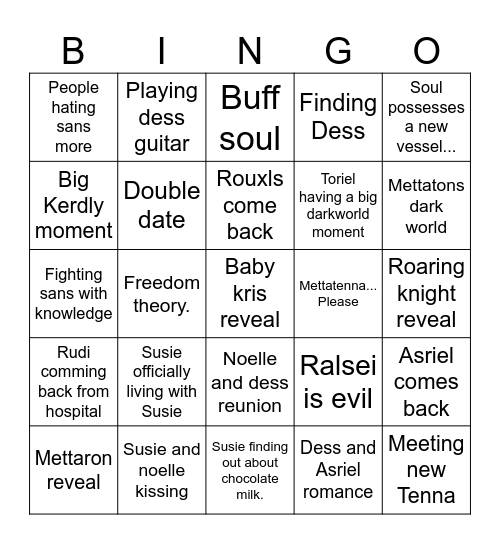 Subgs9 Bingo Card
