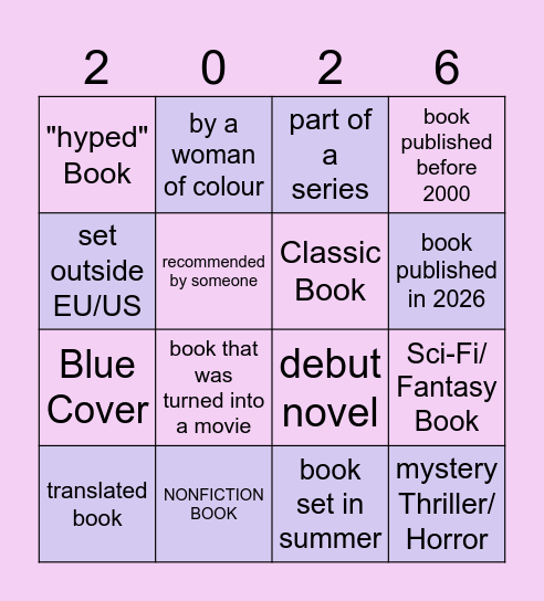 R E A D I N G   B I N G O Bingo Card