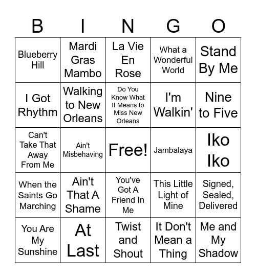 Soul Strings Bingo Card