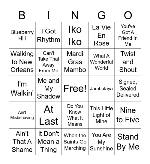 Soul Strings Bingo Card