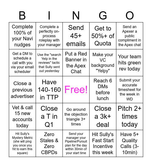 Apex BINGO (Friday Buyday Style) Bingo Card