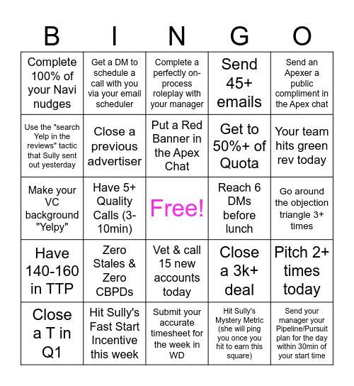 Apex BINGO (Friday Buyday Style) Bingo Card