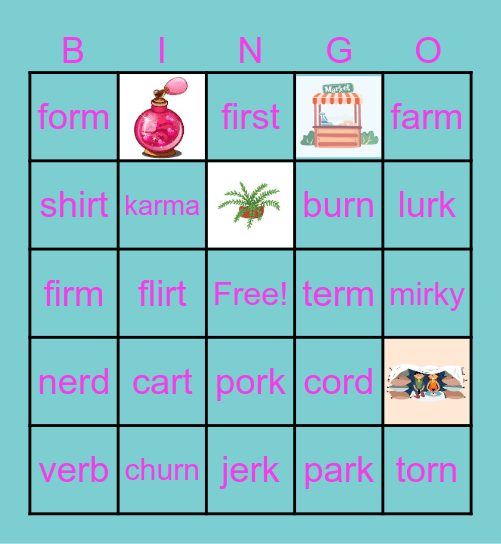 (/er/ Sound) Bingo Card