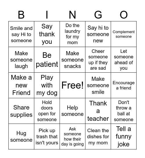 Do better Bingo Card