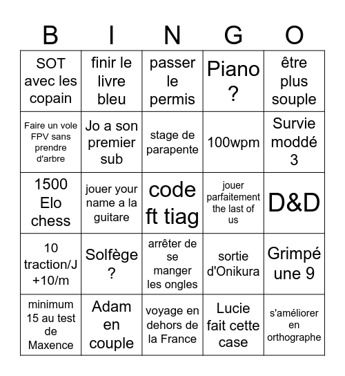 Atao 2026 Bingo Card