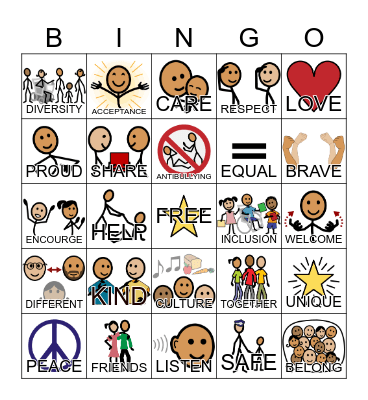 RESPECT FOR ALL BINGO Card