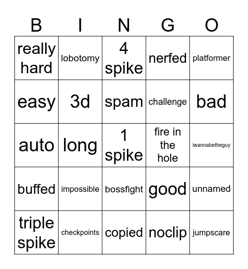 recent tab challenge Bingo Card