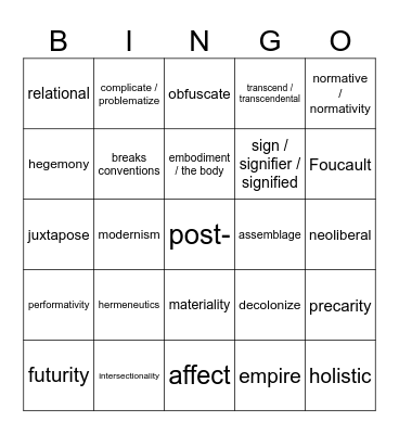 Budding Scholar Bingo Card