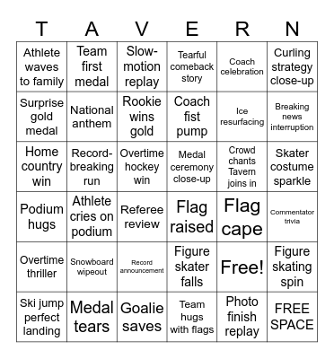 Winter Games BINGO Card