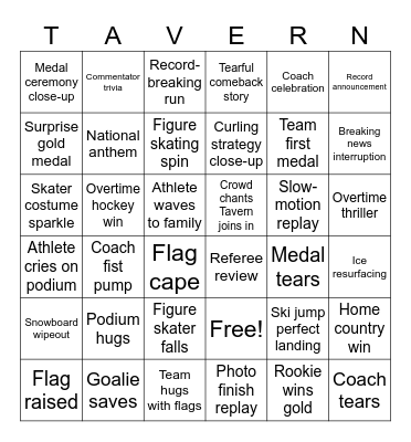 Winter Games BINGO Card