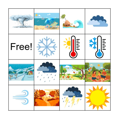 Weather Bingo Card