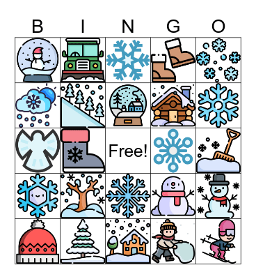 Snow Bingo Card
