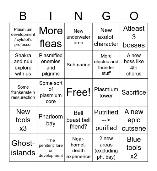 Sea of sorrow Bingo Card