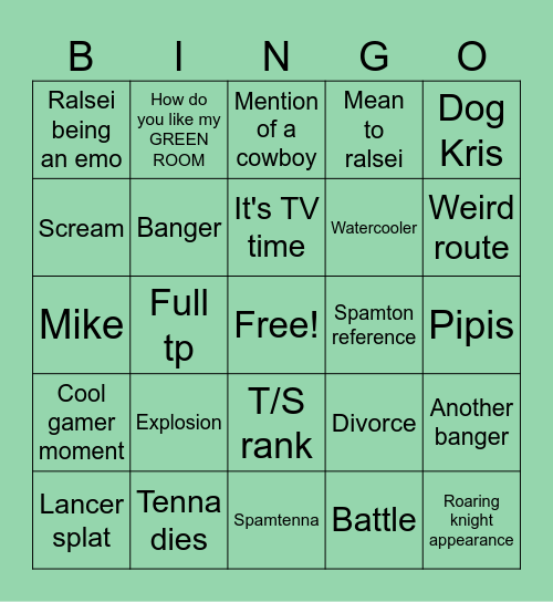 Deltarune chapter 3 bingo Card