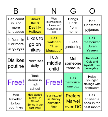 ~ Meet & Greet W2026 ~ Bingo Card