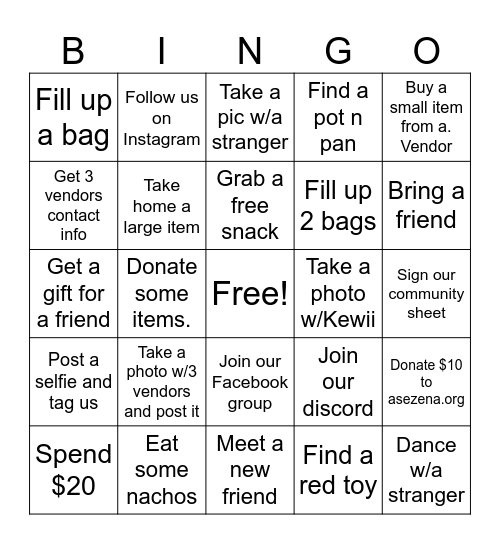 Rich Rising  Events✨️ Bingo Card