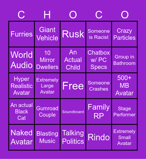 Black Cat Bingo Card