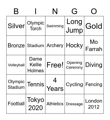 2026 winter Olympics Bingo Card