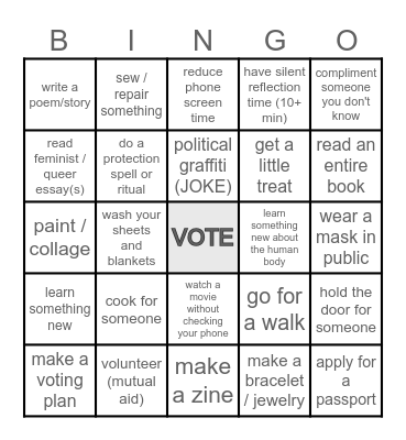 persevere in the face of everything ever bingo Card