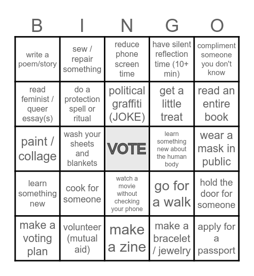 persevere in the face of everything ever bingo Card
