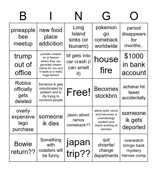 2026 BINGO Card