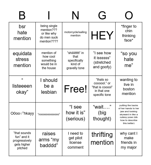 bareesh bingo Card