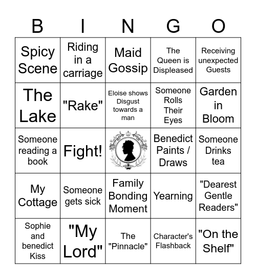 Bridgeton Season 4 Bingo Card