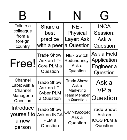 Belden Backpack Bingo Card