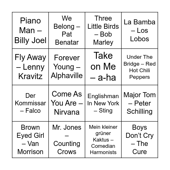 TOBIS BIRTHDAY BINGO Card