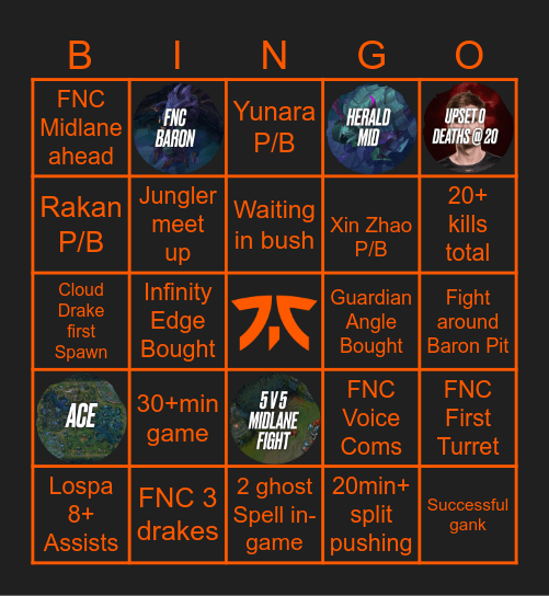FNC vs TH (WS 26) Bingo Card