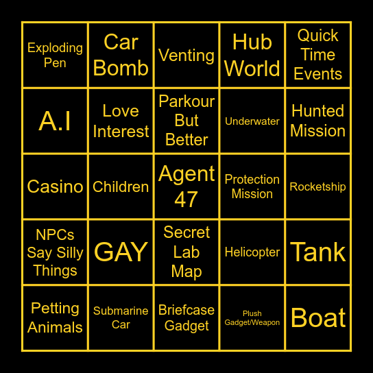 007 First Light Bingo! Bingo Card