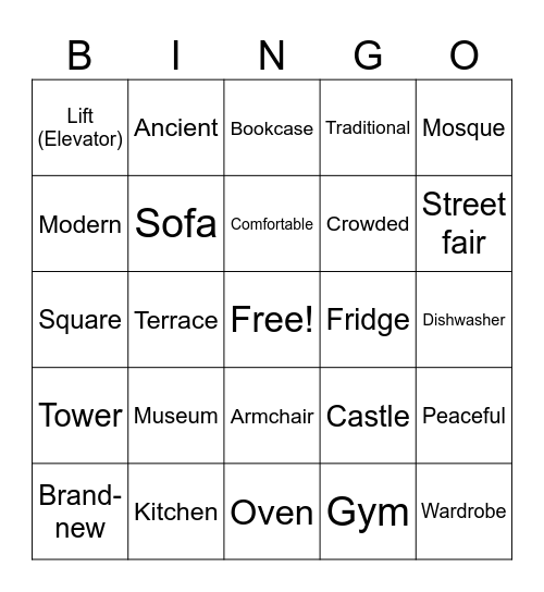 Theme 5 Bingo Card
