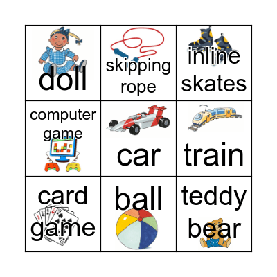 toys Bingo Card