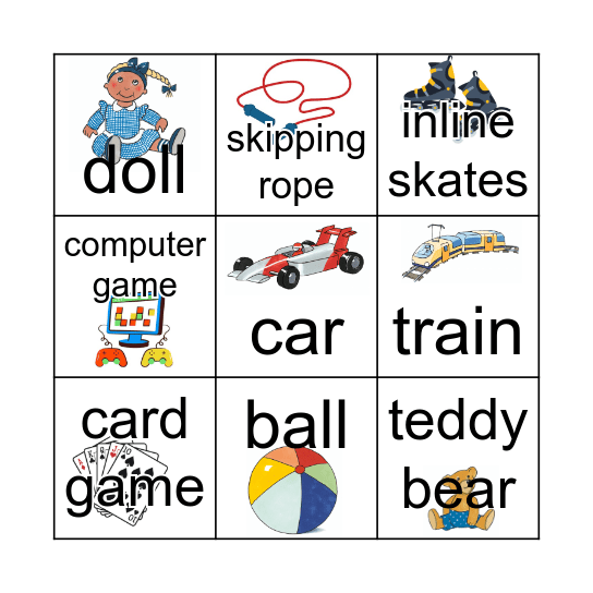 toys Bingo Card