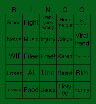 Reels bingo Card