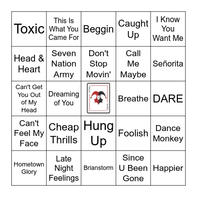 Noughties/2010's Bingo Card