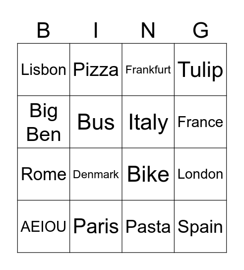 Cheer Cruise Bingo Card