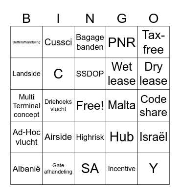 VLK termen Bingo Card