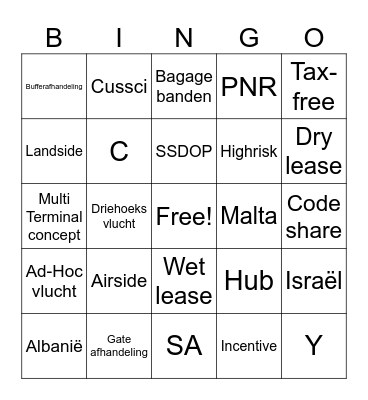 VLK termen Bingo Card