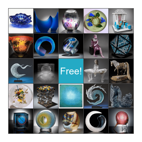 Imagine Museum's Glass Art Bingo Card