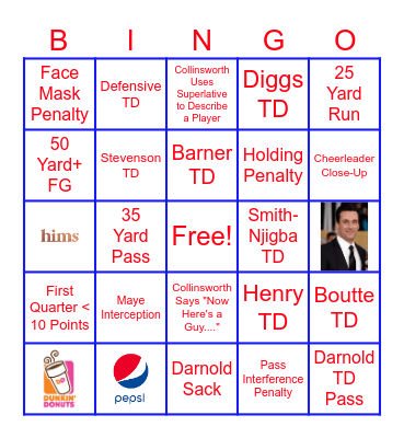 SUPER BOWL LX BINGO!! Bingo Card