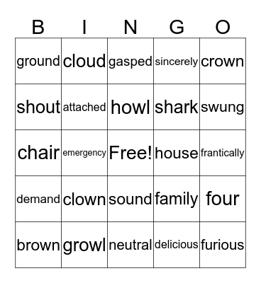 2nd grade January 6, 2017 Bingo Card