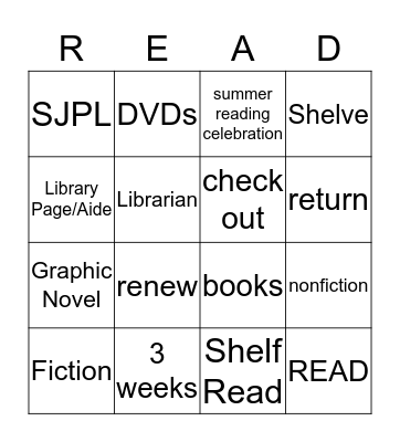 LIBRARY BINGO!!! Bingo Card