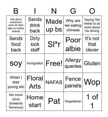 Bday Bingo Card