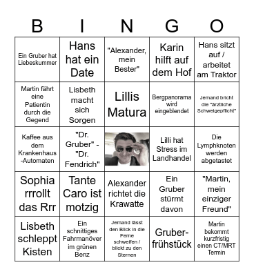 Das große Bergdoktor Bingo 2026 Bingo Card