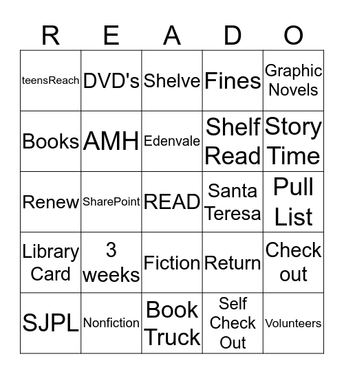 LIBRARY BINGO Card