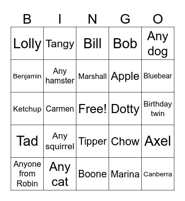 New horizons villager hunt Bingo Card