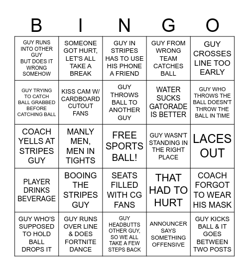 FOOTBALL FOR PEOPLE WHO DON'T KNOW FOOTBALL Bingo Card