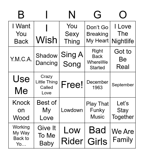 ^^^^^^^^3^^^^^^^^ Bingo Card
