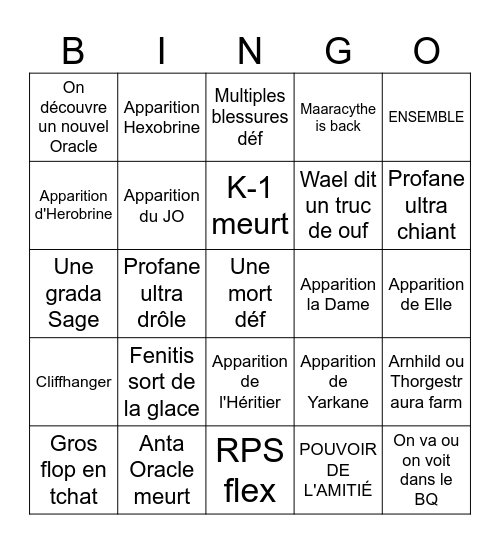 ANTA LAST CIAO Bingo Card